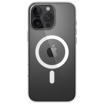 Abbildung von Apple iPhone 16 Pro Max Hülle MagSafe Kunststoff Original Hard Case/Backcover Handyhülle Transparent
