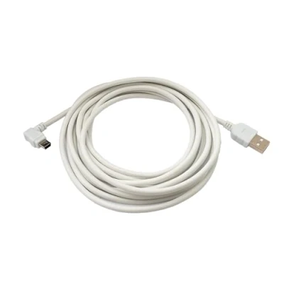 Abbildung von System S USB 2.0 Kabel 3 m Typ A Stecker zu Mini B Winkel Adapter 5V in Weiß