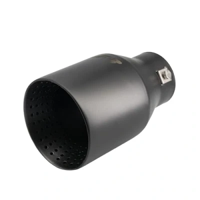 Abbildung von Simoni Racing TRX/112N Universal Auspuffblende Einzelausgang Oval Gerade 89 mm Edelstahl Schwarz