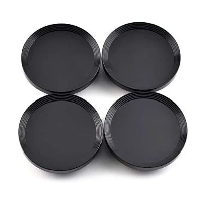 Abbildung von RhinoTuning 4 Stück Satz 66mm Nabendeckel OD ID 55mm Radkappen Radnabendeckel Nabenabdeckung Kompatibel mit Beetle/Tiguan für 3B7601171 /5G0601171 (Schwarz)