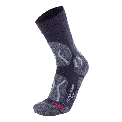 Abbildung von UYN Herren Winter Merino Trekking Socken, Anthracite Melange/Black, 35/38