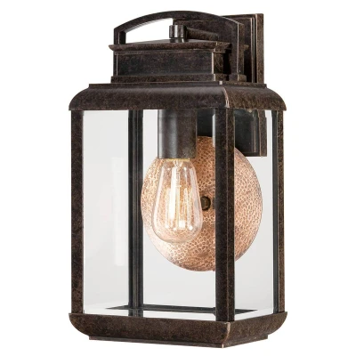 Abbildung von Quoizel QZ Byron M Wandleuchte 1xE27 Bronze H:36,8cm L:17,8cm B:20,3cm IP44 dimmbar