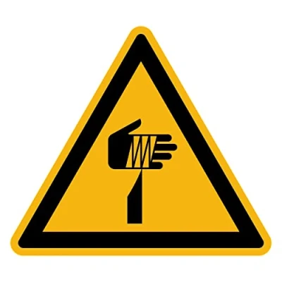 Abbildung von Aufkleber Gefahr Warnung NF ISO 7010 Selbstklebende Plastifizierte Dreiecksplatte Wasser und UV beständig Spitzes Element 30x30 cm