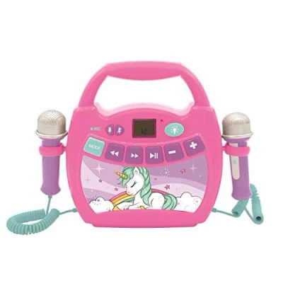 Abbildung von Lexibook Leuchtender digitaler Karaoke Player mit 2 Mikrofonen Einhorn