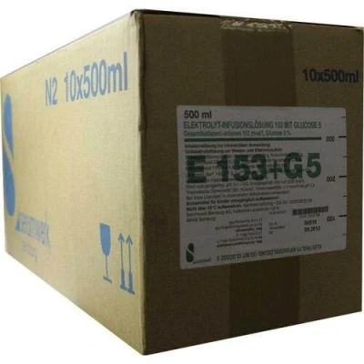 Abbildung von Elektrolyt Inf. lsg. 153 m.Glucose 5 10X500 ml