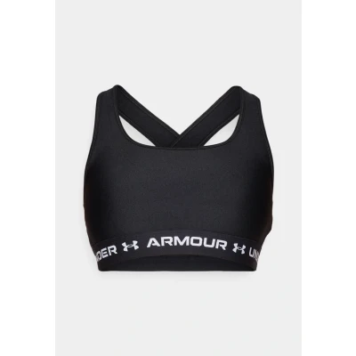 Abbildung von Under Armour Crossback MID BRA Sportbh mit mittlerer Stützkraft, Damen, Größe: Small, Black/white