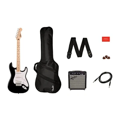 Abbildung von Squier E Gitarre, Gitarren, Gitarren Sets, Sonic Series Stratocaster Pack MN Black Anfänger Set