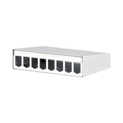 Abbildung von METZ CONNECT Modul AP Gehäuse 8 Port reinweiß, unbestückt