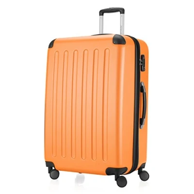 Abbildung von HAUPTSTADTKOFFER SPREE Großer Hartschalen Koffer Trolley Rollkoffer Reisekoffer, 4 Doppel Rollen, 75 cm, 119 L, Orange