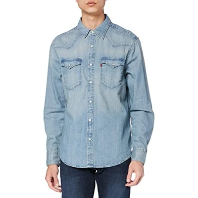 Abbildung von Levi&#039;s Herren Barstow Western Standard Hemd,Red Cast Stone,S