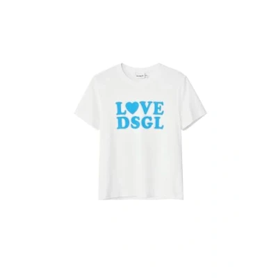 Abbildung von Desigual Tshirt print, Damen, Größe: Small, White