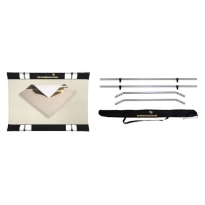 Abbildung von Sunbouncer Mini Kit Zebra gold/silber Rückseite weiß (nahtlos)