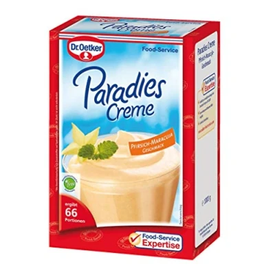Abbildung von Dr. Oetker Professional Dessertcreme mit Pfirsich Maracuja Geschmack, Dessertpulver in 1 kg Packung
