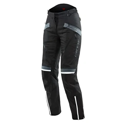 Abbildung von Dainese Tempest 3 D Dry Lady Pants, Motorrad Tourenhose Für Damen, Wasserdicht, Herausnehmbares Thermofutter, Knieschutz, Schwarz/Schwarz/Ebony, 38