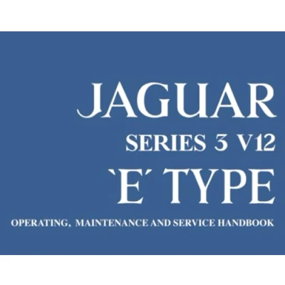 Abbildung von JAGUAR SERIES 3 V12 &#039;E&#039; TYPE: E160/2 (Official Owners&#039; Handbooks)