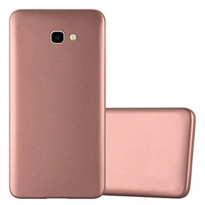 Abbildung von Cadorabo Hülle kompatibel mit Samsung Galaxy J4 Plus Schutzhülle TPU Silikon Case Metallic Design Slim Kratzfest Weiche Gummi Rundumschutz für in Rosa