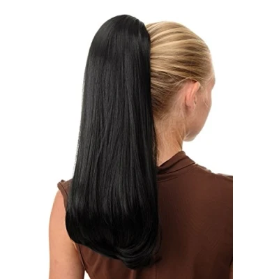 Abbildung von WIG ME UP BRO 525 1B Haarteil Pferdeschwanz Extension mit großer Klammer sehr lang glatt voluminös schwarz
