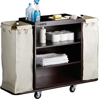Abbildung von Saro AF 258 Zimmerservicewagen, Metall, braun, 45 x 142 112 cm