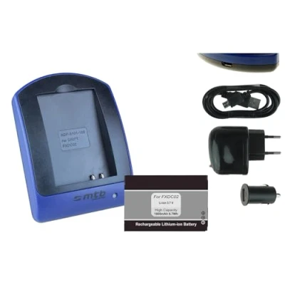 Abbildung von Akku + Ladegerät (Netz+Kfz+USB) kompatibel mit FXDC02, Drift HD Ghost, Ghost S