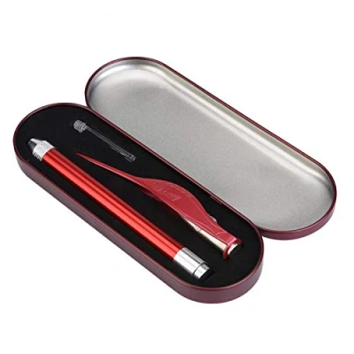 Abbildung von Baby Ohrenschmalz Entferner Set Edelstahl Leuchtende Sichtbare Pinzette Earpick Sicher Weiche Ohr Pick Reiniger mit Aufbewahrungsbox für Ohrenreinigung(Red)