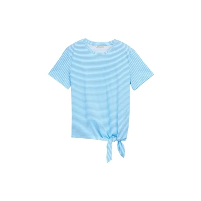 Abbildung von TOM Tailor Denim KNOT Tshirt print, Damen, Größe: XS, Blue white stripe