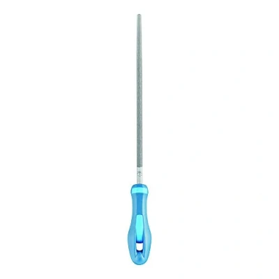 Abbildung von PFERD Werkstattfeile Rund, 250mm, runde Feile, umlaufender Kreuzhieb H2, inkl. Ergonomie Feilenheft, 11214257 für universelle Schrupp und Schlichtarbeiten geeignet