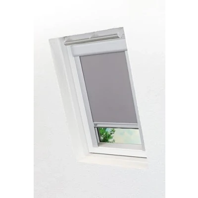 Abbildung von LYSEL Qualitätsdachfensterrollo abdunkelnd hellgrau Rollo geeignet für Velux Dachfenster M06, 306, M36, (B x H) 61.30cm * 94cm in grau/hellgrau