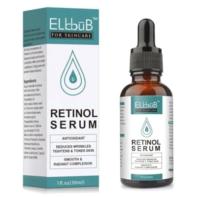 Abbildung von P Beauty Retinol Serum Gesicht 30ml Vitamin E &amp; Hyaluronsäure Gesichtsserum Anti Aging, Falten Gesichtspflege, Hautpflege für strahlende ebenmäßige Haut Bio Vegan 1x30ml