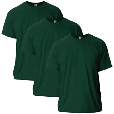 Abbildung von Gildan Unisex Erwachsene Ultra Cotton, Style G2000, Multipack T Shirt, Waldgrün (3er Pack), L