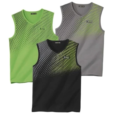 Abbildung von ATLAS FOR MEN 3er Pack Ärmelloses Shirt Herren V Ausschnitt Tank Top Fitness für Sleeveless T In großen Größen erhältlich