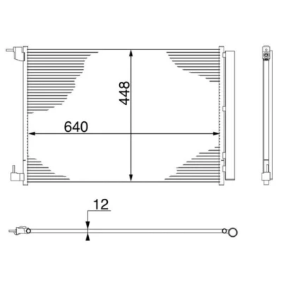 Abbildung von MAHLE ORIGINAL AC 412 000S Klimakondensator mit Trockner 644, 660 MERCEDES BENZ: E Klasse T modell, GLC SUV, CLS kfzteile, kfzteile24, bandel online,