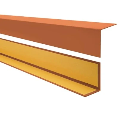 Abbildung von Quest PVC Winkelprofil Kunststoff Selbstklebend Kantenschutz Eckenschutz Eckleiste Winkelleiste, 20x20mm, 150cm, ziegelfarbe