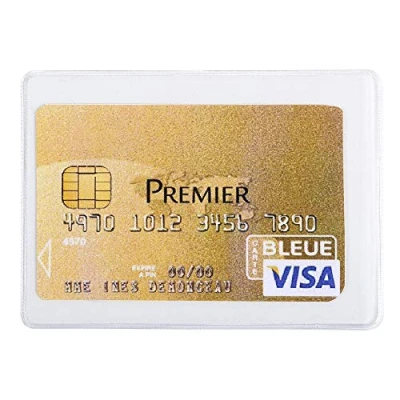 Abbildung von Exacompta 5384E Packung (mit 10 Schutzhüllen, für Ihre Dokumente 6,5 x 9,5 cm, aus glattem PVC 150µ, Ideal Visiten und Kreditkarten) 10er Pack transparent