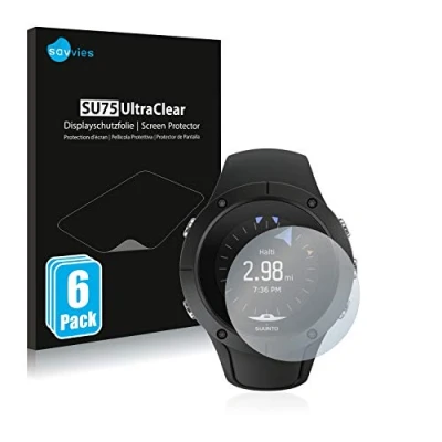 Abbildung von Savvies 6 Stück Schutzfolie für Suunto Spartan Trainer Wrist HR Displayschutz Folie Ultra Transparent