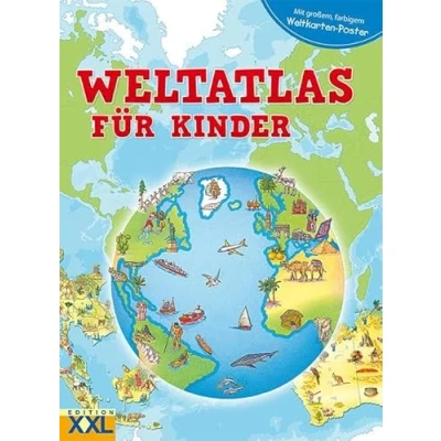 Abbildung von Weltatlas für Kids: Mit großem, farbigem Weltkarten Poster