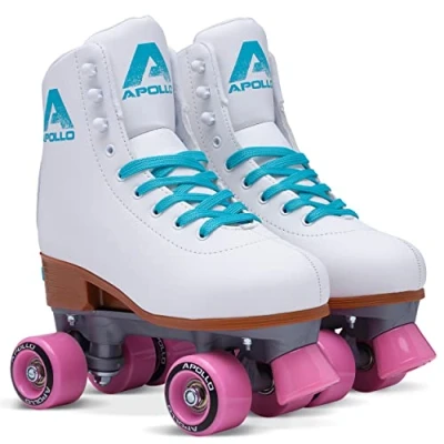Abbildung von Apollo Disco Roller, Classic Roller Rollschuhe für Kinder und Erwachsene größenverstellbare Quad Skates, 3 Größen, verstellbar von 31 bis 42 Damen in schicken Designs