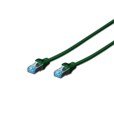 Abbildung von DIGITUS LAN Kabel Cat 5e 1m CCA Netzwerkkabel Mit RJ45 SF/UTP Geschirmt Kompatibel zu 6 &amp; 5 Grün