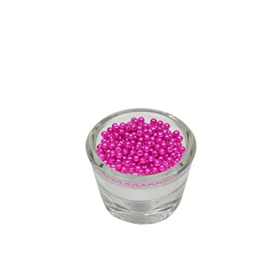 Abbildung von 200 Perlen 4mm Fuchsia Orchidee 183D // Kuststoff Bastelperlen Drahtsterne Wachsperlen Perlenkette