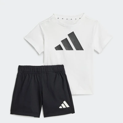 Abbildung von adidas Performance Essentials Infant Unisex SET kurze Sporthose für Kinder, Größe: 74, White/black