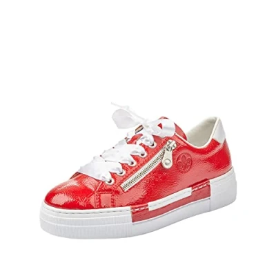 Abbildung von Rieker Damen N49C2 Sneaker, Rot (Flamme/Weiss/ 33 33), 37 EU
