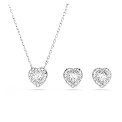 Abbildung von Swarovski Ariana Grande x Set, Verschiedene Schliffe, Herz, WeiÃŸ, Rhodiniert