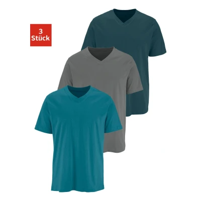 Abbildung von H.I.S Unterziehshirt, (Packung, 3 St.), mit V Ausschnitt aus Baumwolle, Unterhemd, T Shirt
