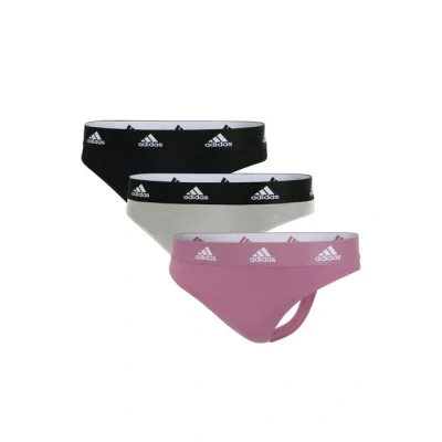 Abbildung von adidas Sportswear Thong 3 PACK String, Damen, Größe: XXL, Pink/black/mottled grey