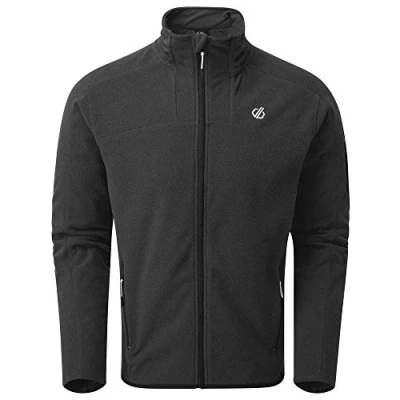 Abbildung von Dare 2b Herren Practice Full Length Inner Zip Stretch Binding Fleece, Ebony Grey, XL