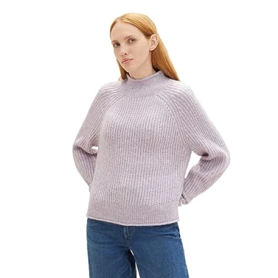 Abbildung von TOM Tailor Denim Strickpullover, Damen, Größe: Large, Soft lavender melange