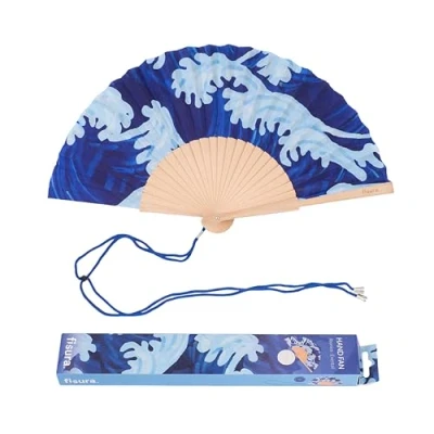 Abbildung von Fisura Ola, Blauer Fächer, Standard für Damen, Welle, Blau, One Size
