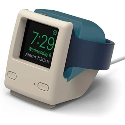 Abbildung von elago W4 Ständer Kompatibel mit Apple Watch All Serie Ladestation 7, 6, Se, 5, 4, 3, 2, 1 / 45mm, 44mm, 42mm, 41mm, 40mm, 38mm (Aqua Blau)