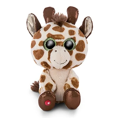 Abbildung von NICI Does not apply Animals 46944 Original Glubschis Halla 15 cm Kuscheltier Giraffe mit großen Augen Flauschiges Plüschtier Glitzeraugen Schmusetier für Kuscheltierliebhaber, beige/braun