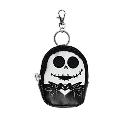 Abbildung von DISNEY The Nightmare Before Christmas Mini Rucksack Schlüsselanhänger, Schwarz und Weiß, schwarz/weiß, Einheitsgröße, Modern