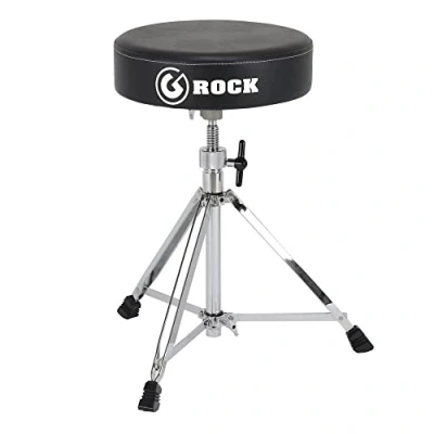 Abbildung von Gibraltar Schlagzeughocker, Drumhocker Rock Hardware Series, RK108 (Durchmesser: 33cm, Vinyl Sitzfläche, Memory Lock, Dreibein Position, &#039;Super Foot&#039; Gummifüße)